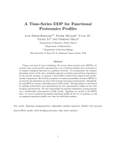 A Time-Series DDP for Functional Proteomics Profiles Luis Nieto-Barajas , Peter M¨
