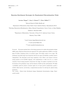 Bayesian Enrichment Strategies for Randomized Discontinuation Trials