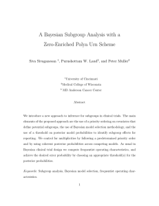 A Bayesian Subgroup Analysis with a Zero-Enriched Polya Urn Scheme Siva Sivaganesan