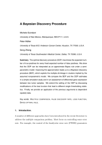 A Bayesian Discovery Procedure Michele Guindani Peter M ¨uller