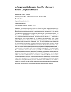 A Nonparametric Bayesian Model for Inference in Related Longitudinal Studies