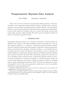 Nonparametric Bayesian Data Analysis Peter M¨ uller Fernando A. Quintana