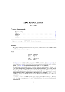 DDP ANOVA Model R topics documented: May 9, 2007