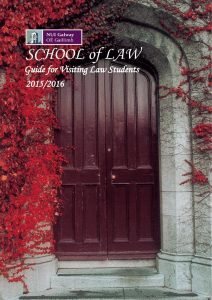 SCHOOL of LAW Guide for Visiting Law Students 2015/2016