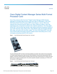 Cisco Digital Content Manager Series Multi-Format Processor Card