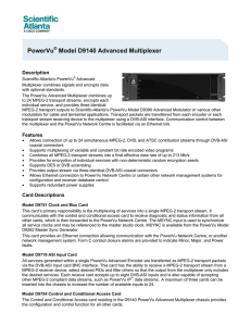 PowerVu Model D9140 Advanced Multiplexer Description