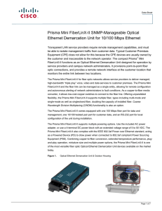 Prisma Mini FiberLinX-II SNMP-Manageable Optical
