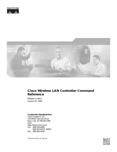 Cisco Wireless LAN Controller Command Reference