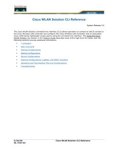 Cisco WLAN Solution CLI Reference System Release 3.0