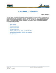 Cisco SWAN CLI Reference System Release 2.2