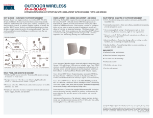 OUTDOOR WIRELESS AT–A–GLANCE