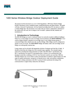 1400 Series Wireless Bridge Outdoor Deployment Guide