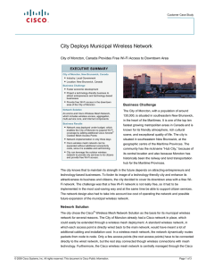 City Deploys Municipal Wireless Network  EXECUTIVE SUMMARY