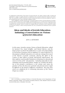 Copyright © Network for Research in Jewish Education ISSN: 0021-6249 DOI: 10.1080/00216240590924033