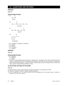 1.6 ALDEHYDES AND KETONES