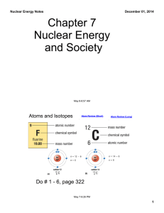 Nuclear Energy Notes December 01, 2014 1 May 8-8:57 AM