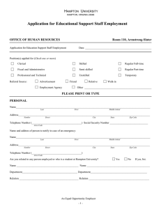 Application for Educational Support Staff Employment H U