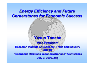 "Energy Efficiency and Future Cornerstones for Economic Success"[PDF:1.5MB]