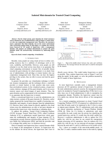 Isolated Mini-domain for Trusted Cloud Computing