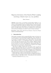 Rigorous derivation of the Kinetic/Fluid coupling Alexis Vasseur