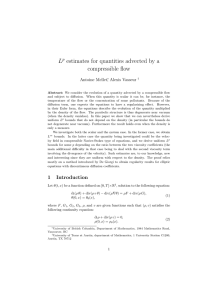 L estimates for quantities advected by a compressible flow p