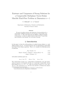 Existence and Uniqueness of Strong Solutions for a Compressible Multiphase Navier-Stokes
