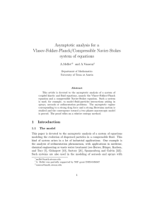 Asymptotic analysis for a Vlasov-Fokker-Planck/Compressible Navier-Stokes system of equations A.Mellet