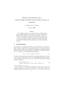 Global weak solutions for a Vlasov-Fokker-Planck/Navier-Stokes system of equations