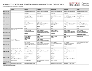 ADVANCED LEADERSHIP PROGRAM FOR ASIAN-AMERICAN EXECUTIVES