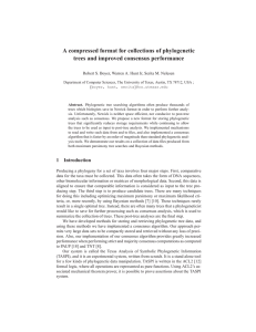 A compressed format for collections of phylogenetic