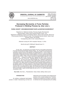 Decreasing Bio-toxicity of Fume Particles Produced in Welding Process by