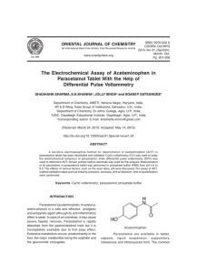 The Electrochemical Assay of Acetaminophen in Differential Pulse Voltammetry