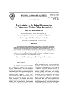 The Simulation of the Optical Characteristics of Platinum and Platinum/Silica Nanoparticles