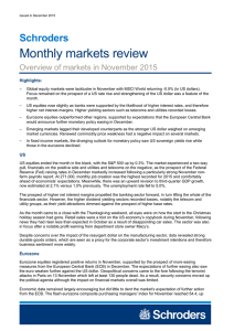 Monthly markets review Schroders Overview of markets in November 2015