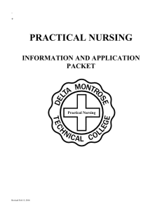 PRACTICAL NURSING  INFORMATION AND APPLICATION PACKET