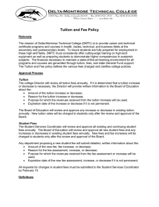 Tuition and Fee Policy