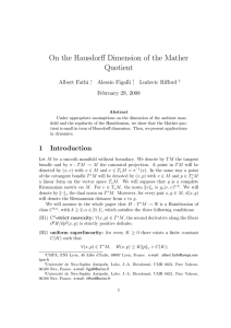 On the Hausdorff Dimension of the Mather Quotient Albert Fathi , Alessio Figalli