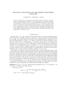 NON-LOCAL TUG-OF-WAR AND THE INFINITY FRACTIONAL LAPLACIAN