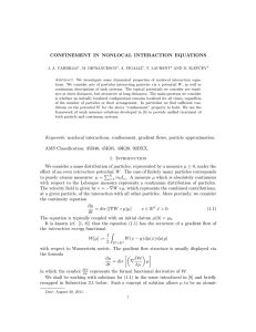 CONFINEMENT IN NONLOCAL INTERACTION EQUATIONS