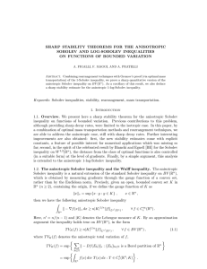 SHARP STABILITY THEOREMS FOR THE ANISOTROPIC SOBOLEV AND LOG-SOBOLEV INEQUALITIES