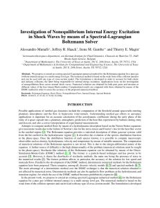 Investigation of Nonequilibrium Internal Energy Excitation