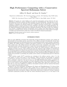 High Performance Computing with a Conservative Spectral Boltzmann Solver Jeffrey R. Haack