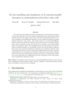 On the modeling and simulation of of reaction-transfer