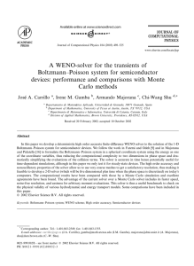 A WENO-solver for the transients of Boltzmann–Poisson system for semiconductor