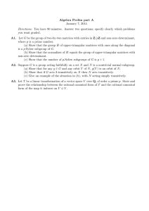 Algebra Prelim part A January 7, 2014