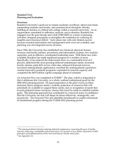 Brandeis University’s goals are to sustain academic excellence, attract and... outstanding students and faculty, and maintain fiscal discipline, thereby Standard Two: