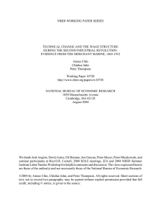 NBER WORKING PAPER SERIES TECHNICAL CHANGE AND THE WAGE STRUCTURE