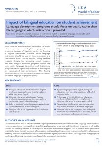 impact of bilingual education on student achievement