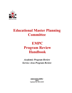 Educational Master Planning Committee EMPC Program Review