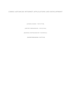 CS8803-ADVANCED INTERNET APPLICATIONS AND DEVELOPMENT